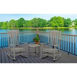 August Grove® Dreier Pineapple Cay All-Weather Porch Outdoor Rocking Chair in Gray | 42.5 H x 26.25 W x 33.75 D in | Wayfair