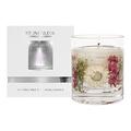 Stoneglow Nature's Gift Natural Wax decorated Scented Gel Candle in Glass Vase - Various Designs (Geranium Rosa)
