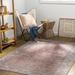 Dormont 6'7" x 9' Traditional Updated Traditional Farmhouse Black/Coral/Cream/Denim/Pink/Tan Washable Area Rug - Hauteloom