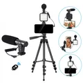 Kit de Microphone à condensateur Portable pour enregistrement vidéo avec trépied pour téléphone