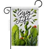 Breeze Decor Cactus Life Garden Flag Southwest Regional 13 X18.5 Inches Double-Sided Decorative House Decoration Yard Banner in Gray/Green | Wayfair