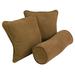 Mercer41 Ariat Indoor/Outdoor Throw & Bolster Pillow Set Polyester/Polyfill/Microsuede in Brown | 18 H x 18 W x 8 D in | Wayfair