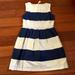 J. Crew Dresses | J.Crew Girls Rugby Stripe Dress In Sateen. Size 7. | Color: Blue/White | Size: 7g