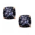 Kate Spade Jewelry | Kate Spade Black Squared Away Glitter Earrings | Color: Black/Gold | Size: Os