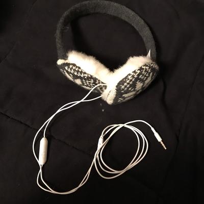 American Eagle Outfitters Accessories | 5/$25 Earmuff Headphones By American Eagle | Color: Gray/White | Size: Os
