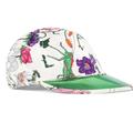 Gucci Accessories | Gucci Flora Print Silk Hat With Reflective Visor | Color: Green/White | Size: Various