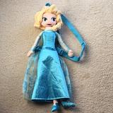 Disney Accessories | Disney 18” Plush Elsa Backpack Doll | Color: Blue/Yellow | Size: Osg