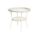 Roma All-Weather Wicker Side Table by BrylaneHome in White