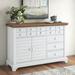 Beachcrest Home™ Orla 56" Wide 5 Drawer Sideboard Wood in Brown/White | 38 H x 56 W x 20 D in | Wayfair ROHE3099 40716550