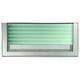 ACO Designabdeckung Vario Teilglas terrassenseitig mit Längsprofilrost und Einfassungsrahmen, 1000x600 mm, Silber
