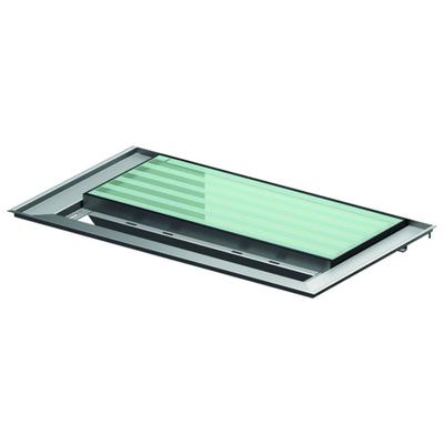 ACO Designabdeckung Vario Teilglas terrassenseitig/wandseitig ohne Rost, 1000x600 mm, wandseitig