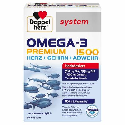 Doppelherz Omega-3 Premium 1500 system Kapseln 60 St Image