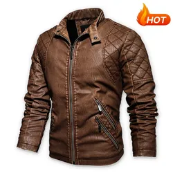 2023 Hommes mode veste en cuir hommes automne moto mince polaire veste manteau hommes printemps