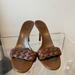 Gucci Shoes | Gucci Peep Toe Sandals Size 9 | Color: Brown | Size: 9