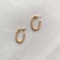 Anthropologie Jewelry | Golden Bubble Huggie Earrings | Color: Gold | Size: Os