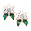 Kate Spade Jewelry | Kate Spade Citrus Crush Flower Statement Earrings | Color: Green/White | Size: Os