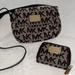Michael Kors Bags | Michael Kors Small Crossbody W/ Matching Wallet | Color: Black/Tan | Size: Os