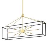 Hudson Valley Lighting Glendale 48 Inch 10 Light Linear Suspension Light - 8948-AGB/BK