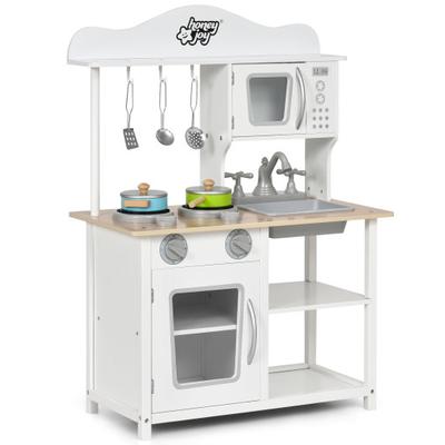 Costway Wooden Pretend Play Kitchen Set for Kids w...