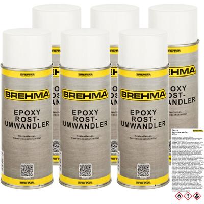 6x Epoxy Rostumwandler 400ml Spraydose Rostentferner Rostschutz