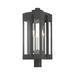 Ebern Designs Ikeisha 1 -Light 24.5" H Hardwired Lantern Head Brass/Glass/Metal in Black | 24.5 H x 10.25 W x 10.25 D in | Wayfair