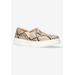 Wide Width Women's Maribel Sneakers by Bella Vita in Taupe Snake (Size 7 1/2 W)