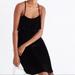 Madewell Dresses | Madewell Velvet Ruffle Flounce Mini Dress M Black | Color: Black | Size: M