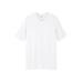Men's Big & Tall Shrink-Less™ Lightweight Longer-Length V-neck T-shirt by KingSize in White (Size XL)