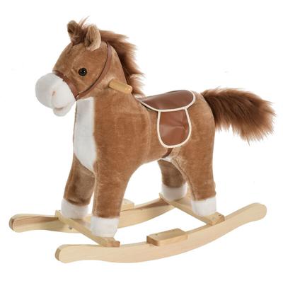 Kinder Schaukelpferd Baby Schaukeltier Pferd mit Tiergeräusche Spielzeug Haltegriffe für 36-72