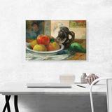 ARTCANVAS Still Life w/ Apples, a Pear, & a Portrait Jug 1889 by Paul Gauguin - Wrapped Canvas Painting Print Canvas | Wayfair GAUGUI39-1L-26x18