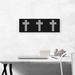 ARTCANVAS Jewel Christian Church Crosses Pixel - Wrapped Canvas Graphic Art Print Canvas, Wood in White | 12 H x 36 W x 1.5 D in | Wayfair