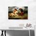 ARTCANVAS Two Knights Jousting in a Landscape 1824 by Eugene Delacroix - Wrapped Canvas Painting Print Canvas | 18 H x 26 W x 1.5 D in | Wayfair