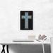 ARTCANVAS Navy Baby Blue Christian Church Jewel Cross Pixel - Wrapped Canvas Graphic Art Print Canvas, in Black/Blue | Wayfair ACIPXL40-1L-18x12