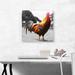 ARTCANVAS Farm Rooster in Yard - Wrapped Canvas Graphic Art Print Canvas, Wood in Gray/Red/Yellow | 18 H x 18 W x 0.75 D in | Wayfair