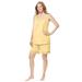 Plus Size Women's 2-Piece Short PJ Set by Dreams & Co. in Banana (Size 26/28) Pajamas