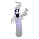 The Holiday Aisle® Halloween Ghost w/ Twinkle Lights Inflatable Polyester in Black/White | 96.1 H x 46.1 W x 20.5 D in | Wayfair THLA2766 39716830