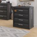 Mason & Marbles Parke 4 Drawer Chest Metal in Black/Gray | 32 H x 26 W x 20 D in | Wayfair 740C1984AA4F4CC2A89572193F588B81