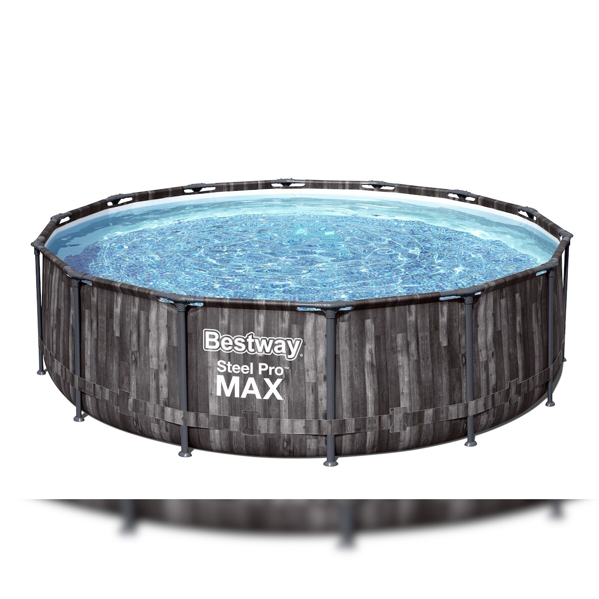 Bestway Pro MAX Stahlrahmenpool, Ø 427 x 107 cm, mit Filterpumpe, Sicherheitsleiter und Abdeckplane, 13,030 L Image