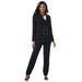 Plus Size Women's Double-Breasted Pantsuit by Jessica London in Black (Size 14 W) Set