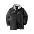 Men's Big & Tall Boulder Creek® Removable Hood Shirt Jacket by Boulder Creek in Black Denim (Size 3XL)