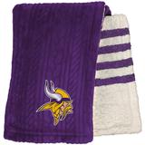 Minnesota Vikings 60'' x 70'' Cable Knit Sherpa Stripe Plush Blanket
