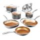 Gotham Steel Pots and Pans Set 12 Piece Cookware Set with Ultra Nonstick Ceramic Coating by Chef Daniel Green, 100 Percent PFOA Free