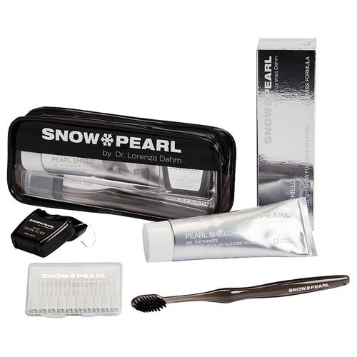 Snow Pearl Travel Kit mit Gel Zahnpaste Zahnpasta Schwarz