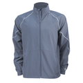 Soffe S1026YP Youth Game Time Warm Up Jacket in Gun Metal size Large | Polyester/Spandex Blend