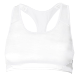 Soffe S1210VP Juniors Mid Impact Bra in White size Large | Polyester/Spandex Blend