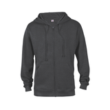 Delta 99300 Fleece Adult Heavyweight Zip Hoodie in Charcoal Heather size 2XL | Cotton/Polyester Blend