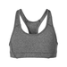 Soffe 1227G Athletic Dri Girls Team Heather Sports Bra in Black size Medium | Polyester/Spandex Blend