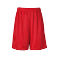 Soffe 4667B Youth Birds Eye Mesh Short in Red size Large | Polyester