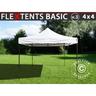 Dancover - Faltzelt Faltpavillon Wasserdicht FleXtents Basic v.3, 4x4m Weiß - Weiß