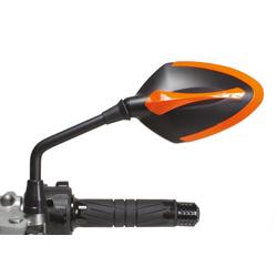 PROTECH Spiegel XR-100 Kunststoff/Spiegelglas schwarz/orange, schwarz-orange